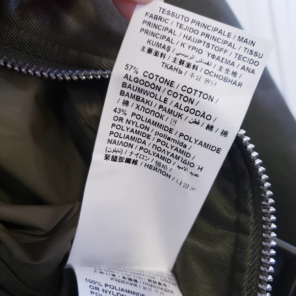 NWT Love Moschino EU 40 Satin Look Padded Jacket Pockets Full Zip In Olive Green - Picture 11 of 11